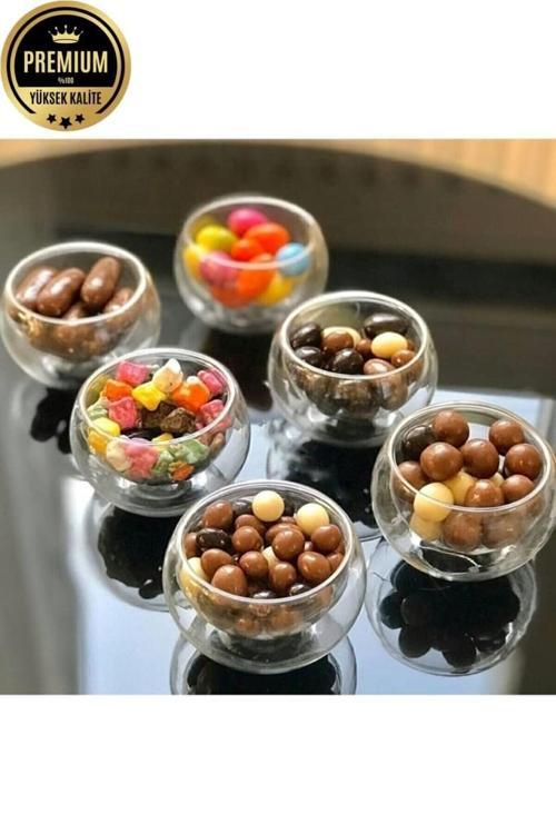 6 lı Çift Cidarlı Mini Sosluk Drajelik Lokumluk 32131