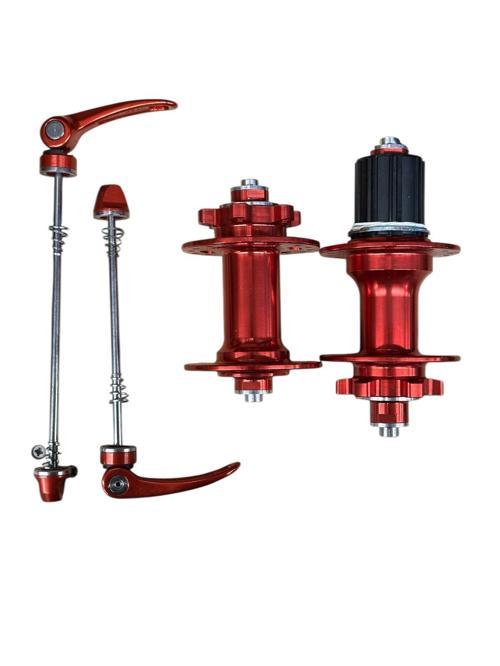 Forte Gt Xbyc 680 Bisiklet Hub Sesli Ön Arka Kaset Göbek Seti 32 Delik 6 Vida Qr Mandal Kırmızı