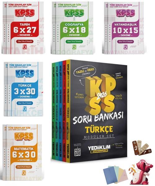 2026 KPSS Genel Yetenek Genel Kültür Hem Yazılı Hem Video Çözümlü Soru Bankası Modüler Set ve Deneme