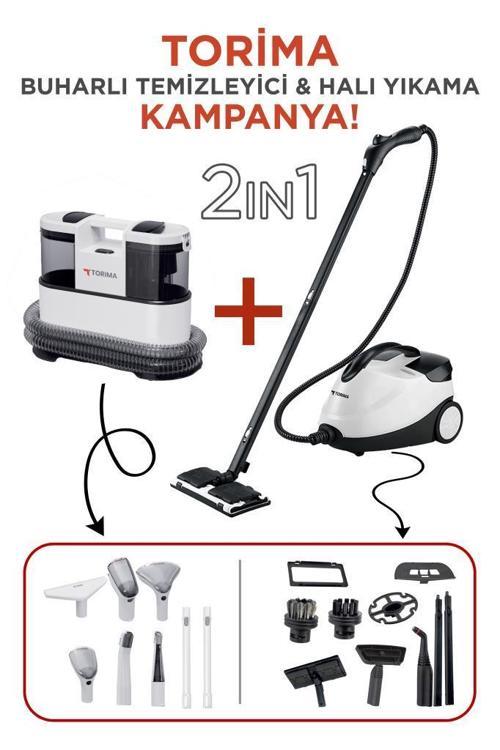 CX002B Koltuk ve Halı Yıkama Makinesi + CB-08C Çok Fonksiyonlu Buharlı Temizleyici