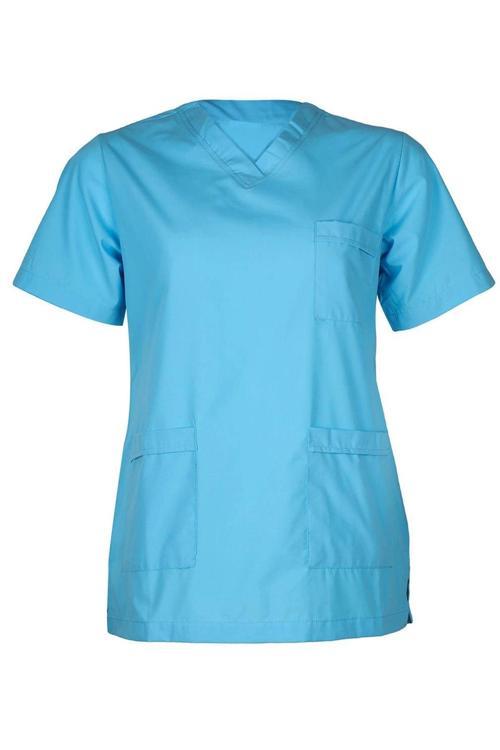Santolina V-Neck  V Yaka Kısa Kollu Üniforma Hemşire Hastabakıcı Önlüğü