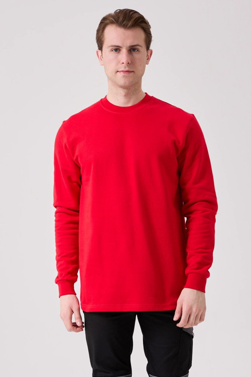 Galanthus Basic Sweatshirt - Uzun Kollu, Pamuklu, Rahat Kesim, Günlük Ve İş Kullanımı İçin