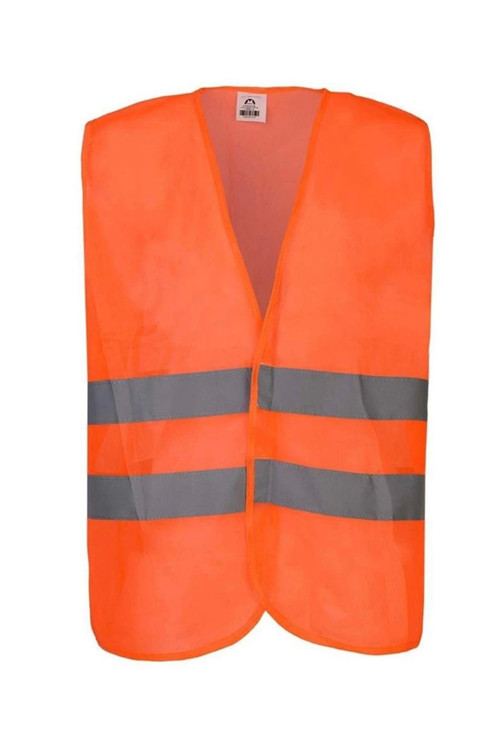 Hi-Vis Turuncu Fosforlu Reflektörlü İş Güvenliği Yeleği Yüksek Görünürlük Trafik & İnşaat