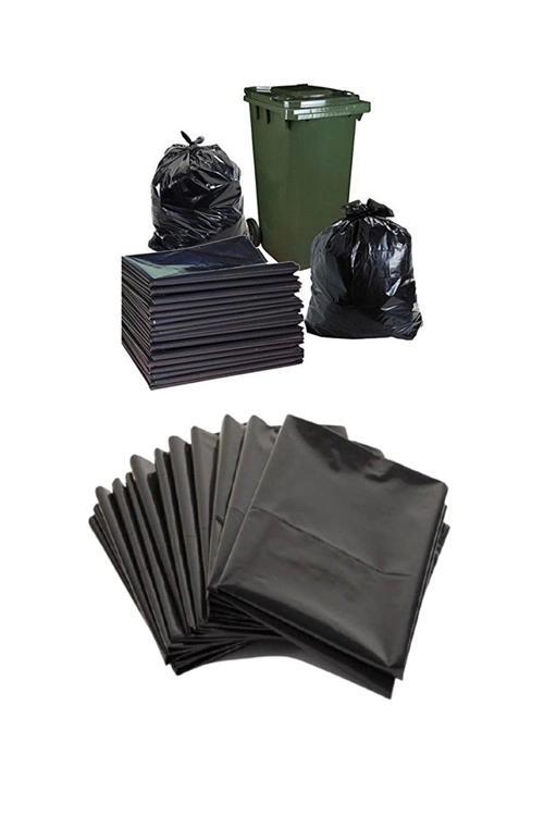 20 Kg 120x150 Kalın Ağır Hizmet Yırtılmaz Dökme Çöp Torbası Kalın Çöp Poşeti Hantal Boy Siyah