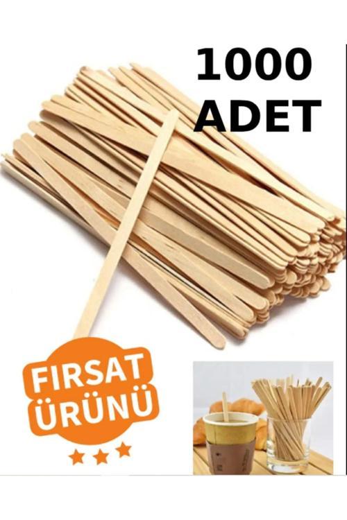 1000 Adet Tahta Ahşap Karıştırıcı Çay Kahve Kaşığı Kaşık Karıştırma Çubuğu