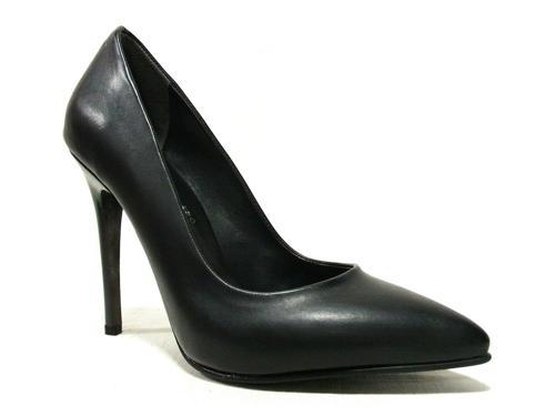 Siyah Anatomik Stiletto Topuklu Ayakkabı