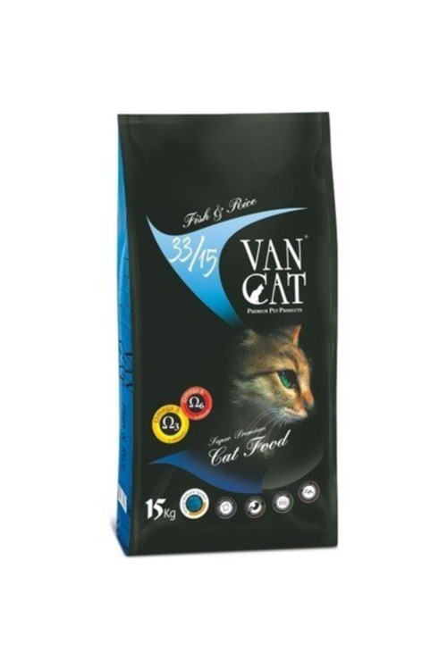 Vancat Balıklı Pirinçli Kuru Kedi Maması 15 Kg