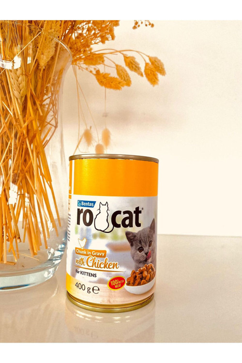 Ro Cat Kitten Tavuklu Yavru Kedi Konserve 400 Gr X 6 Adet