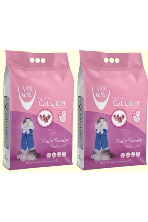 Van Cat Bebek Pudralı Kalın Taneli Kedi Kumu 10 Kg X2 Adet Toplam 20 Kg