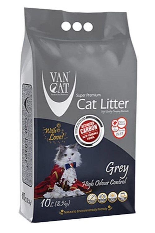Van-Cat Aktif Karbonlu Süper Topaklanan Kedi Kumu 10 Lt
