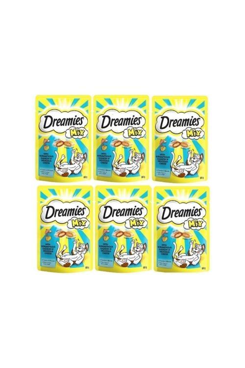 Dreamies Kedi Ödülü Mix Somonlu Peynirli 60 Gr X 6 Adet