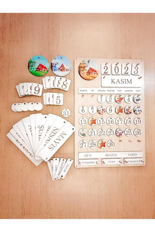 Montessori Çocuk Takvimi Ahşap Takvim