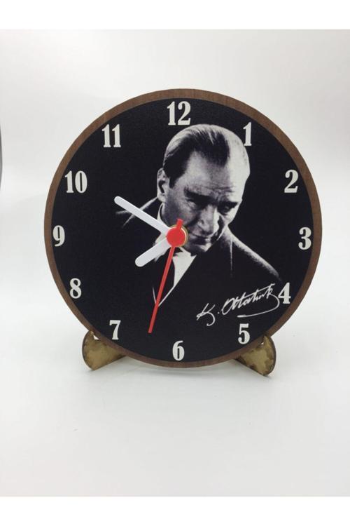 Atatürk Tasarımlı Uv Baskılı Masa & Duvar Saati
