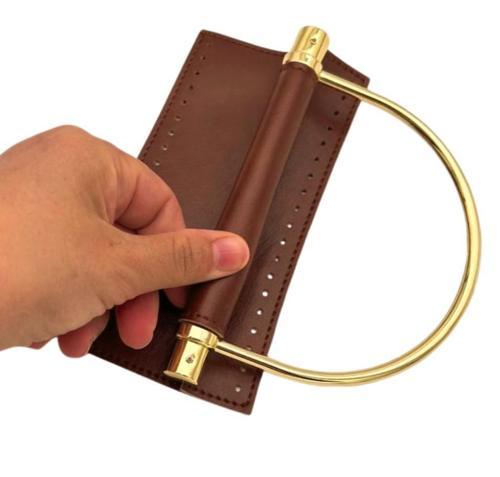 Suni Derili Metal Çanta Sapı İpek Model Taba Renk Light Gold Metal (Yeni Model)