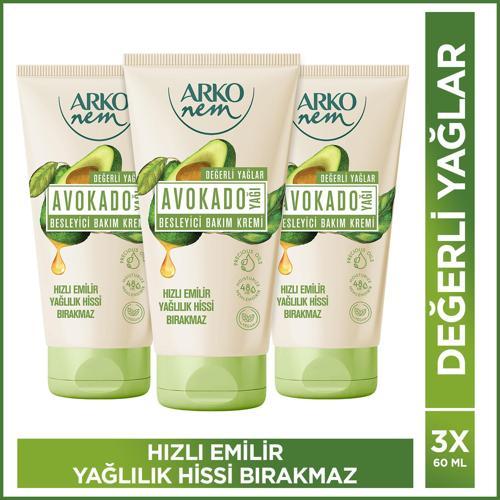 Nem Besleyici Bakım Kremi Avokado 3x60 Ml