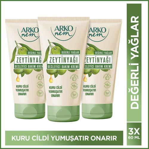 Nem Besleyici Bakım Kremi Zeytinyağlı 3x60 Ml