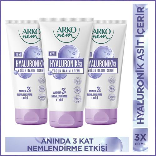 Nem Yoğun Bakım Kremi Hyaluronik Asit 3x60 Ml