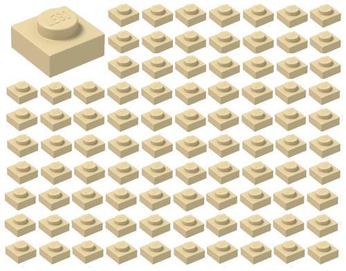 100 Adet 1X1 Krem Plaka Parçası - Yedek Parça