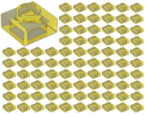 100 Adet 1X1 Şeffaf Sarı Plaka Parçası - Yedek Parça