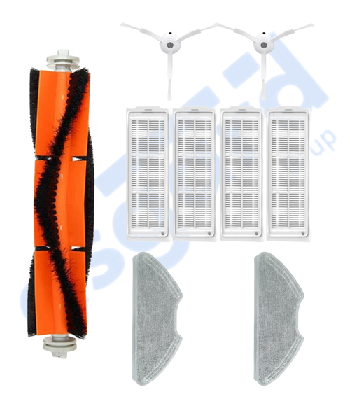 Xiaomi Mop 2 Pro (MJST1SHW) -Mop 2 Lite Uyumlu 1 Ana Fırça 2 Yan Fırça 4 Filtre 2 Mop