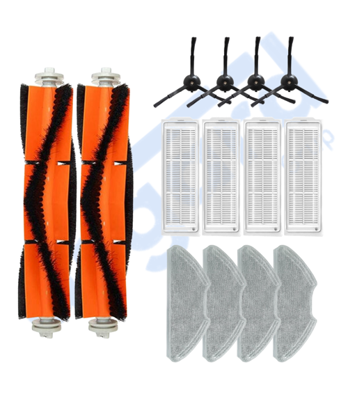 Xiaomi Mop 2 Pro (MJST1SHW) -Mop 2 Lite Uyumlu 2 Ana Fırça 4 Yan Fırça 4 Filtre 4 Mop