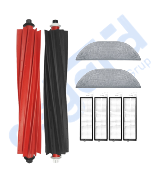 ROBOROCK S8 MaxV Ultra Uyumlu  1 Ana Fırça 4 Filtre 2 Mop