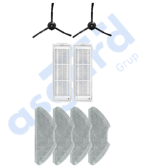 Xiaomi Mop 2 Pro (MJST1SHW) -Mop 2 Lite Uyumlu 2 Yan Fırça 2 Filtre 4 Mop