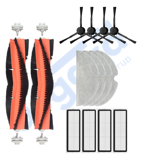 Xiaomi 1C,2C,Mop 2 Uyumlu 2 Ana Fırça 4 Yan Fırça 4 Filtre 4 Mop