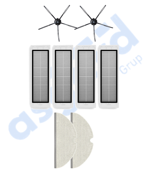 ROBOROCK S50 – S55 –S5 MAX – S6 – S6 MAXV Uyumlu 2 Yan Fırça 4 Filtre 2 Mop