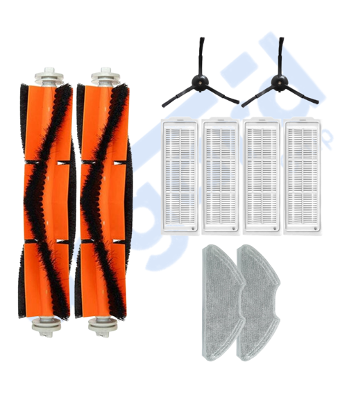 Xiaomi Mop 2 Pro (MJST1SHW) -Mop 2 Lite Uyumlu 2 Ana Fırça 2 Yan Fırça 4 Filtre 2 Mop