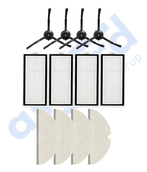 ROBOROCK Q5, Q5+, Q5 PRO,Q5 PRO+ UYUMLU 4 Yan Fırça 4 Filtre 4 Mop