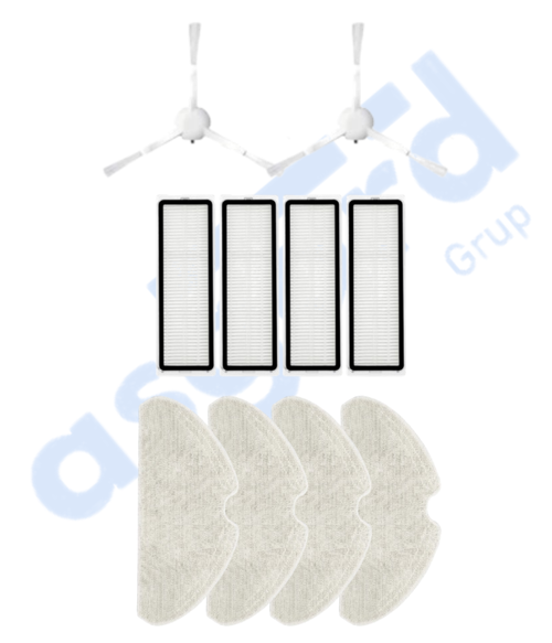 Dreame F9 PRO Uyumlu 2 Yan Fırça 4 Filtre 4 Mop