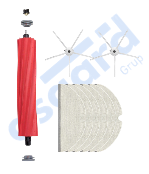 ROBOROCK Q7 , Q7+ , Q7 MAX , Q7 MAX+ Uyumlu 1 Ana Fırça 2 Yan Fırça 6 Mop