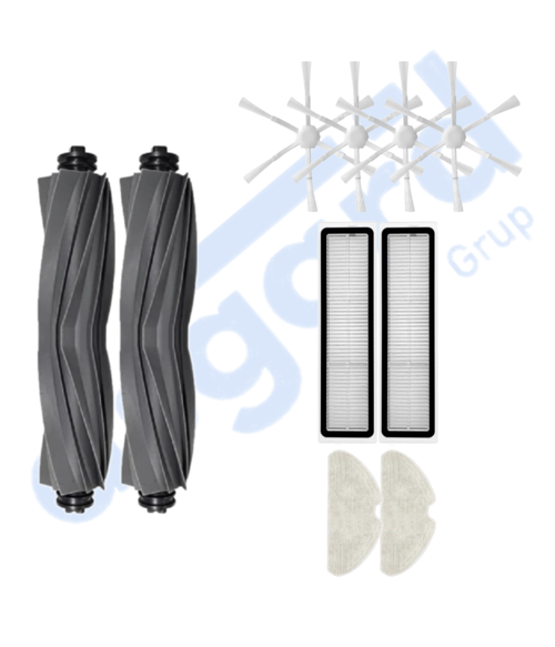 DREAME D10S, D10S PRO, D9 MAX GEN 2 UYUMLU 2 Ana Fırça 4 Yan Fırça 2 Filtre 2 Mop