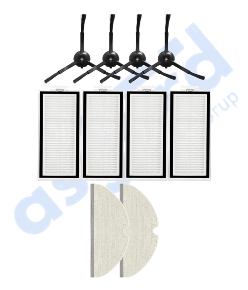 ROBOROCK Q5, Q5+, Q5 PRO,Q5 PRO+ UYUMLU 4 Yan Fırça 4 Filtre 2 Mop