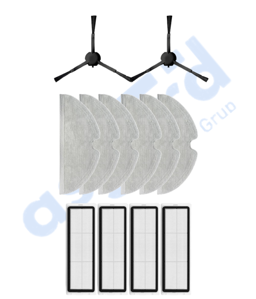 Xiaomi 1C,2C,Mop 2 Uyumlu 2 Yan Fırça 4 Filtre 6 Mop