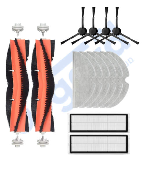 Xiaomi 1C,2C,Mop 2 Uyumlu 2 Ana Fırça 4 Yan Fırça 2 Filtre 6 Mop