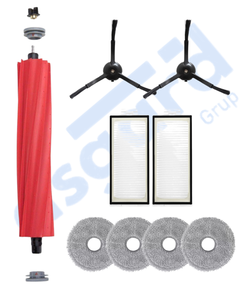 Roborock Q REVO PRO-S-MAXV Uyumlu 1 Ana Fırça 2 Yan Fırça 2 Filtre 4 Mop