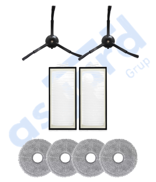 Roborock Q REVO PRO-S-MAXV Uyumlu 2 Yan Fırça 2 Filtre 4 Mop