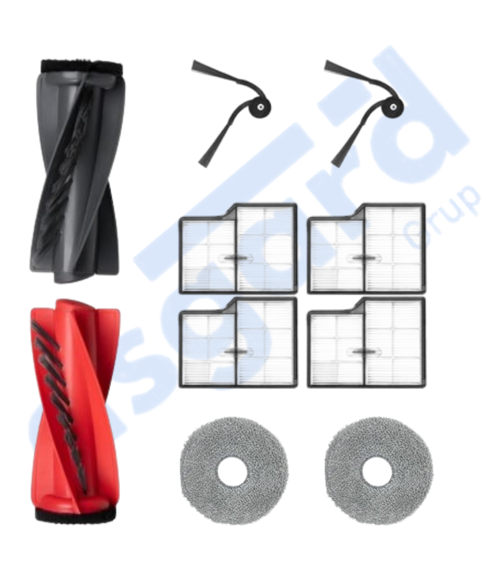 Roborock Saros 10- Saros 10R Uyumlu 1 Ana Fırça 2 Yan Fırça 4 Filtre 2 Mop