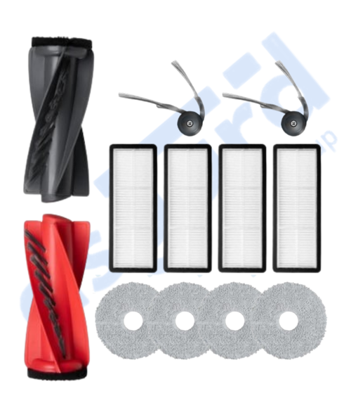 Roborock Qrevo Curv Uyumlu 1 Ana Fırça 2 Yan Fırça 4 Filtre 4 Mop