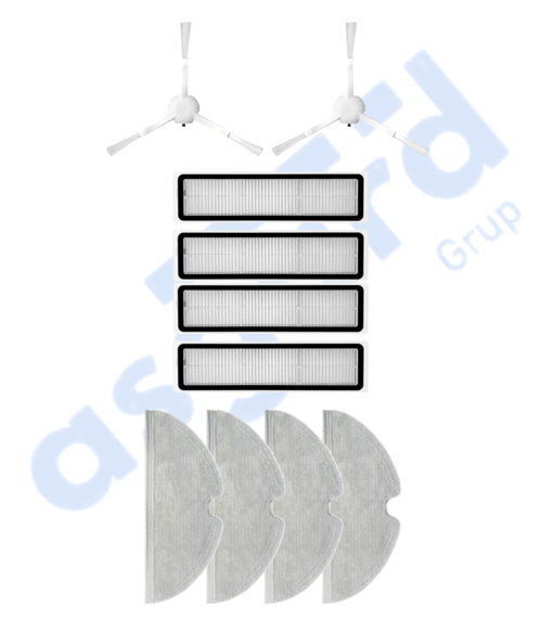 Dreame D9,D9 Max,L10 Pro,D9 Pro Uyumlu 2 Yan Fırça 4 Filtre 4 Mop