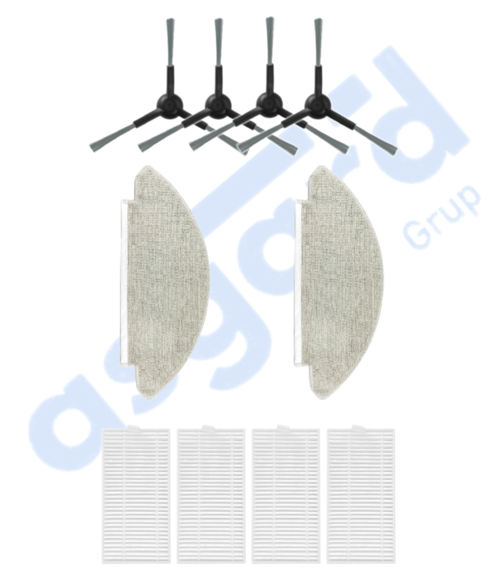 VİOMİ V5 – V5 PRO – ALPHA 2 PRO Uyumlu 4 Yan Fırça 4 Filtre 2 Mop