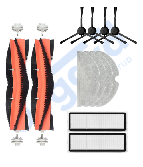 Dreame F9 - Z10 Pro Uyumlu 2 Ana Fırça 4 Yan Fırça 2 Filtre 4 Mop