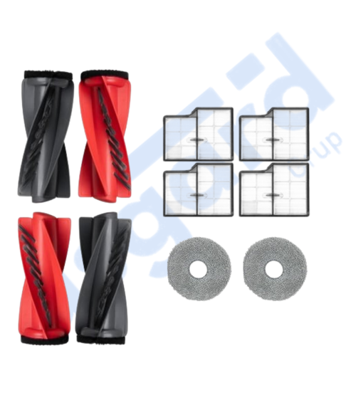 Roborock Saros 10- Saros 10R Uyumlu 2 Ana Fırça 4 Filtre 2 Mop