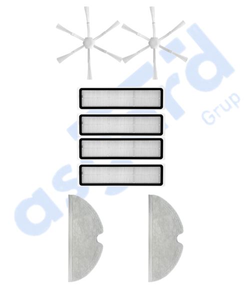 Dreame D9,D9 Max,L10 Pro,D9 Pro Uyumlu 2 Yan Fırça 4 Filtre 2 Mop