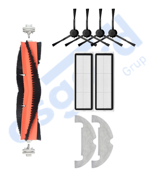 DREAME D10 PLUS – D10S PLUS – D10 PLUS GEN 2 UYUMLU 1 Ana Fırça 4 Yan Fırça 2 Filtre 2 Mop