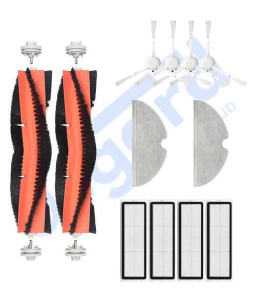 Dreame F9 - Z10 Pro Uyumlu 2 Ana Fırça 4 Yan Fırça 4 Filtre 2 Mop