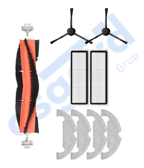 DREAME D10 PLUS – D10S PLUS – D10 PLUS GEN 2 UYUMLU 1 Ana Fırça 2 Yan Fırça 2 Filtre 4 Mop