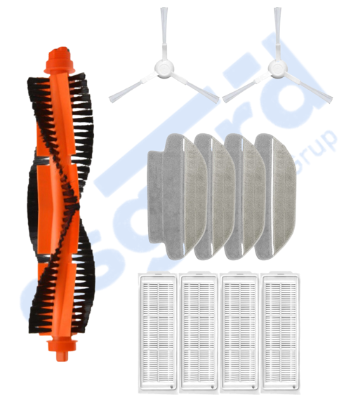 VİOMİ SE , V2 (PRO-MAX) , V3,V3 PRO Uyumlu 1 Ana Fırça 2 Yan Fırça 4 Filtre 4 Mop